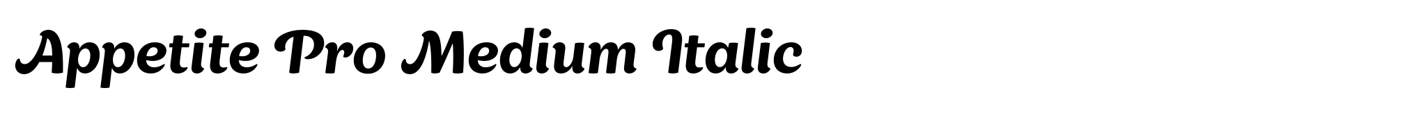 Appetite Pro Medium Italic image